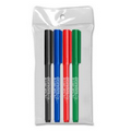 Note Writers Fine Tip Fiber Point Pen - USA Made - 4 Pack